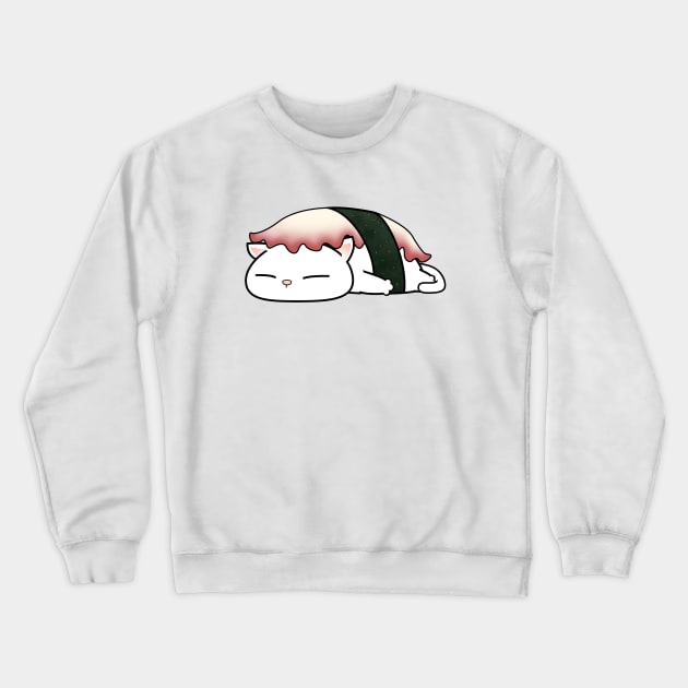 Chubby Cat Octopus Sushi Crewneck Sweatshirt by Takeda_Art